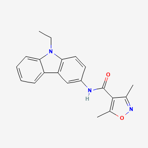 molecular formula C20H19N3O2 B7460532 N-(9-ethylcarbazol-3-yl)-3,5-dimethyl-1,2-oxazole-4-carboxamide 