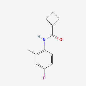molecular formula C12H14FNO B7460539 N-(4-fluoro-2-methylphenyl)cyclobutanecarboxamide 