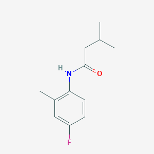 molecular formula C12H16FNO B7460543 N-(4-fluoro-2-methylphenyl)-3-methylbutanamide 