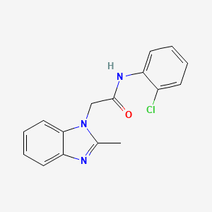 molecular formula C16H14ClN3O B7460557 N-(2-chlorophenyl)-2-(2-methylbenzimidazol-1-yl)acetamide 