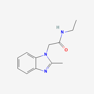 molecular formula C12H15N3O B7460582 N-ethyl-2-(2-methylbenzimidazol-1-yl)acetamide 