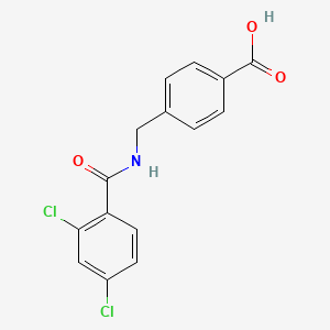 molecular formula C15H11Cl2NO3 B7460585 4-[[(2,4-Dichlorobenzoyl)amino]methyl]benzoic acid 