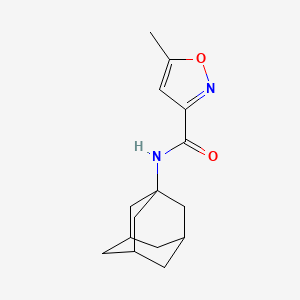 molecular formula C15H20N2O2 B7460613 5-methyl-N-(tricyclo[3.3.1.1~3,7~]dec-1-yl)-1,2-oxazole-3-carboxamide 