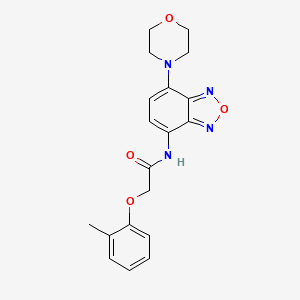 molecular formula C19H20N4O4 B7460629 2-(2-methylphenoxy)-N~1~-(7-morpholino-2,1,3-benzoxadiazol-4-yl)acetamide 