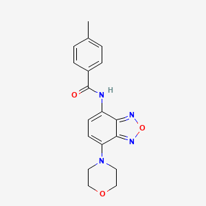 molecular formula C18H18N4O3 B7460656 4-methyl-N~1~-(7-morpholino-2,1,3-benzoxadiazol-4-yl)benzamide 