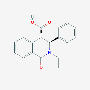 molecular formula C18H17NO3 B7460673 (3S,4S)-2-ethyl-1-oxo-3-phenyl-3,4-dihydroisoquinoline-4-carboxylic acid 