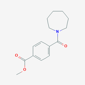 molecular formula C15H19NO3 B7460680 苯甲酸甲酯-4-(氮杂环戊烷-1-羰基) 