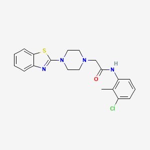 molecular formula C20H21ClN4OS B7460689 2-[4-(1,3-benzothiazol-2-yl)piperazin-1-yl]-N-(3-chloro-2-methylphenyl)acetamide 