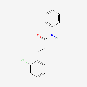 molecular formula C15H14ClNO B7460693 3-(2-chlorophenyl)-N-phenylpropanamide 