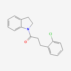 molecular formula C17H16ClNO B7460702 3-(2-chlorophenyl)-1-(2,3-dihydro-1H-indol-1-yl)propan-1-one 