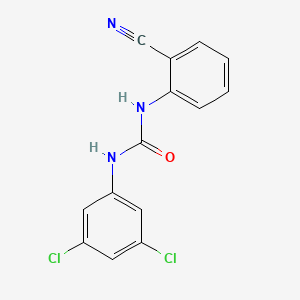 molecular formula C14H9Cl2N3O B7460717 1-(2-Cyanophenyl)-3-(3,5-dichlorophenyl)urea 