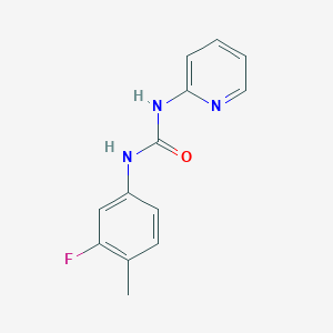 molecular formula C13H12FN3O B7460718 1-(3-Fluoro-4-methylphenyl)-3-pyridin-2-ylurea 
