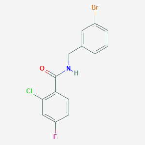 molecular formula C14H10BrClFNO B7460721 N-(3-bromobenzyl)-2-chloro-4-fluorobenzamide 
