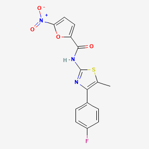 N-[4-(4-fluorophenyl)-5-methyl-1,3-thiazol-2-yl]-5-nitrofuran-2-carboxamide
