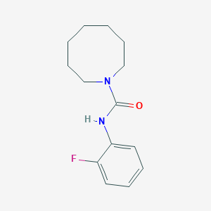 molecular formula C14H19FN2O B7460754 N-(2-fluorophenyl)azocane-1-carboxamide 