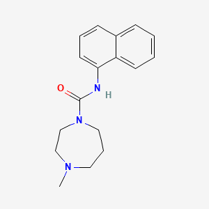 molecular formula C17H21N3O B7460758 4-methyl-N-naphthalen-1-yl-1,4-diazepane-1-carboxamide 