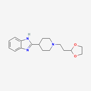 molecular formula C17H23N3O2 B7460764 2-[1-[2-(1,3-dioxolan-2-yl)ethyl]piperidin-4-yl]-1H-benzimidazole 