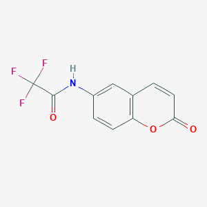 molecular formula C11H6F3NO3 B7460775 2,2,2-trifluoro-N-(2-oxochromen-6-yl)acetamide 