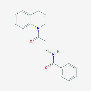 molecular formula C19H20N2O2 B7460787 N-[3-(3,4-dihydro-2H-quinolin-1-yl)-3-oxopropyl]benzamide 