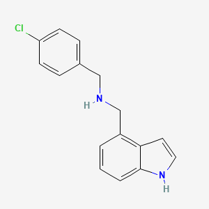 1-(4-chlorophenyl)-N-(1H-indol-4-ylmethyl)methanamine