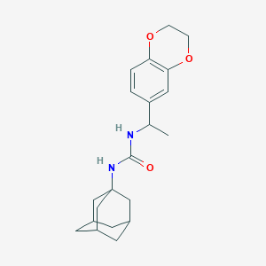 molecular formula C21H28N2O3 B7460819 1-(1-Adamantyl)-3-[1-(2,3-dihydro-1,4-benzodioxin-6-yl)ethyl]urea 