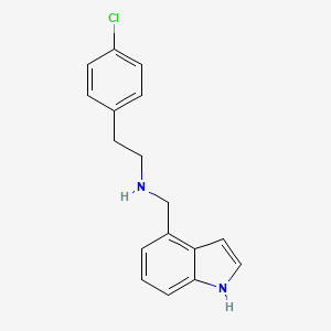 molecular formula C17H17ClN2 B7460821 2-(4-chlorophenyl)-N-(1H-indol-4-ylmethyl)ethanamine 