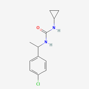 molecular formula C12H15ClN2O B7460825 1-[1-(4-Chlorophenyl)ethyl]-3-cyclopropylurea 