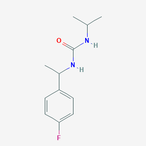 molecular formula C12H17FN2O B7460838 1-[1-(4-Fluorophenyl)ethyl]-3-propan-2-ylurea 