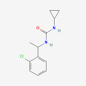 molecular formula C12H15ClN2O B7460845 1-[1-(2-Chlorophenyl)ethyl]-3-cyclopropylurea 