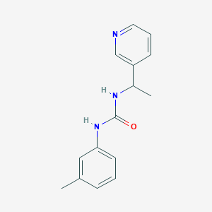 molecular formula C15H17N3O B7460847 1-(3-Methylphenyl)-3-(1-pyridin-3-ylethyl)urea 