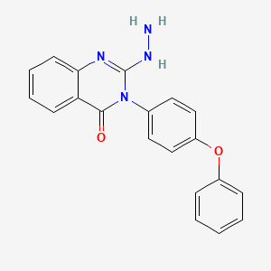 molecular formula C20H16N4O2 B7460852 2-hydrazino-3-(4-phenoxyphenyl)quinazolin-4(3H)-one 