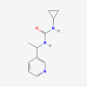 molecular formula C11H15N3O B7460862 1-Cyclopropyl-3-(1-pyridin-3-ylethyl)urea 