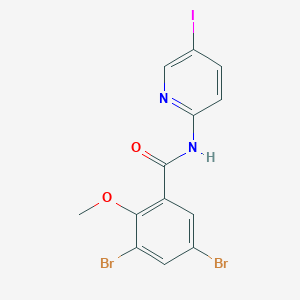 molecular formula C13H9Br2IN2O2 B7460883 3,5-dibromo-N-(5-iodopyridin-2-yl)-2-methoxybenzamide 