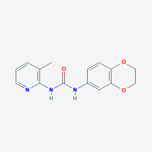 molecular formula C15H15N3O3 B7460886 1-(2,3-Dihydro-1,4-benzodioxin-6-yl)-3-(3-methylpyridin-2-yl)urea 