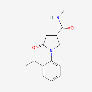 molecular formula C14H18N2O2 B7460898 1-(2-ethylphenyl)-N-methyl-5-oxopyrrolidine-3-carboxamide 