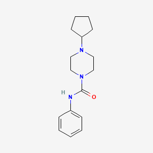 molecular formula C16H23N3O B7460904 4-cyclopentyl-N-phenylpiperazine-1-carboxamide 