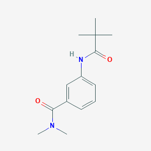 molecular formula C14H20N2O2 B7460915 3-(2,2-dimethylpropanoylamino)-N,N-dimethylbenzamide 