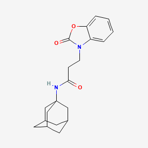 molecular formula C20H24N2O3 B7460921 3-(2-oxo-1,3-benzoxazol-3(2H)-yl)-N-(tricyclo[3.3.1.1~3,7~]dec-1-yl)propanamide 