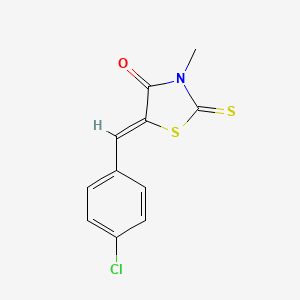 molecular formula C11H8ClNOS2 B7460928 5-(4-Chlorobenzylidene)-3-methyl-2-thioxo-1,3-thiazolidin-4-one 