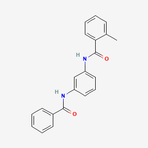 molecular formula C21H18N2O2 B7460933 N-(3-benzamidophenyl)-2-methylbenzamide 