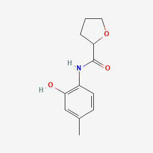molecular formula C12H15NO3 B7460956 N-(2-hydroxy-4-methylphenyl)oxolane-2-carboxamide 