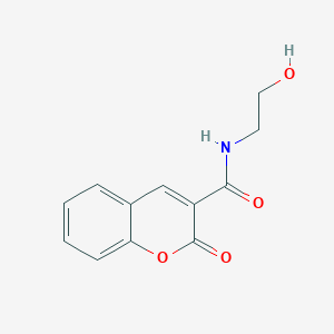 molecular formula C12H11NO4 B7460958 N-(2-羟乙基)-2-氧代-2H-苯并吡喃-3-甲酰胺 