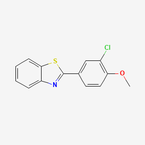 molecular formula C14H10ClNOS B7460963 2-(3-Chloro-4-methoxyphenyl)-1,3-benzothiazole 
