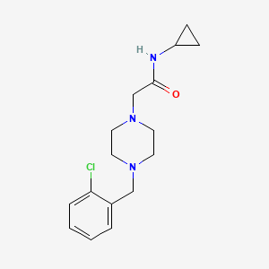 2-[4-[(2-chlorophenyl)methyl]piperazin-1-yl]-N-cyclopropylacetamide