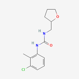 molecular formula C13H17ClN2O2 B7460985 1-(3-Chloro-2-methylphenyl)-3-(oxolan-2-ylmethyl)urea 