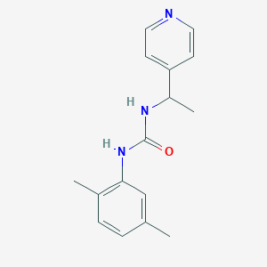 molecular formula C16H19N3O B7460996 1-(2,5-Dimethylphenyl)-3-(1-pyridin-4-ylethyl)urea 