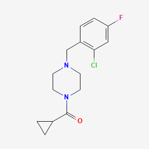 molecular formula C15H18ClFN2O B7461016 [4-(2-Chloro-4-fluorobenzyl)piperazin-1-yl](cyclopropyl)methanone 