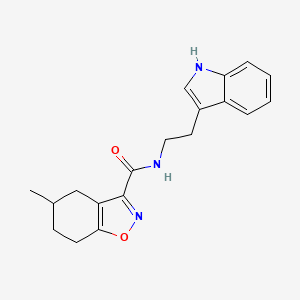 molecular formula C19H21N3O2 B7461026 N-[2-(1H-indol-3-yl)ethyl]-5-methyl-4,5,6,7-tetrahydro-1,2-benzoxazole-3-carboxamide 