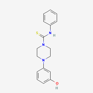 molecular formula C17H19N3OS B7461047 4-(3-hydroxyphenyl)-N-phenylpiperazine-1-carbothioamide 