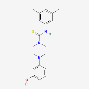 molecular formula C19H23N3OS B7461051 N-(3,5-dimethylphenyl)-4-(3-hydroxyphenyl)piperazine-1-carbothioamide 